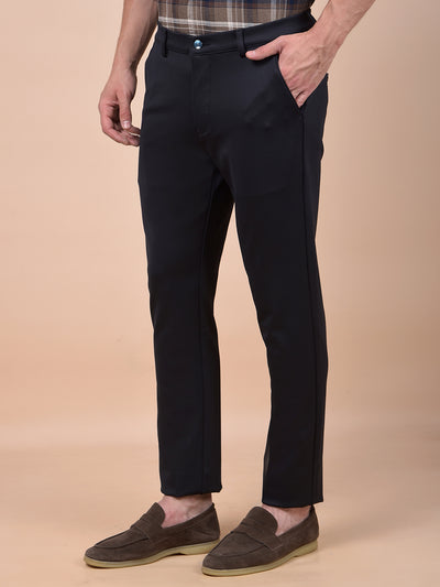 Navy Blue Knitted Trousers