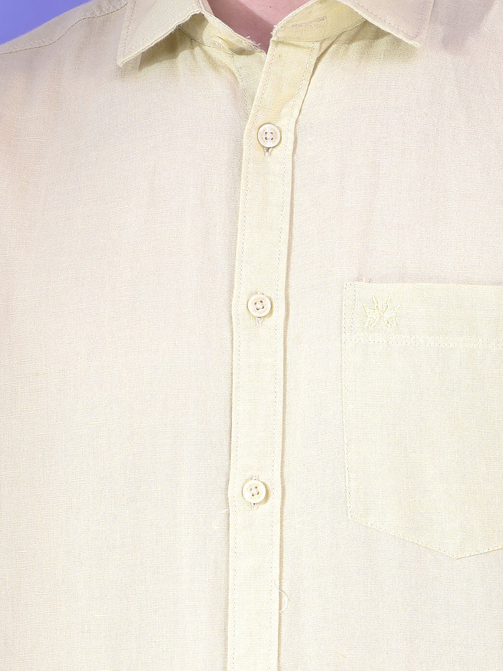 Moss Drift Green Linen Shirt