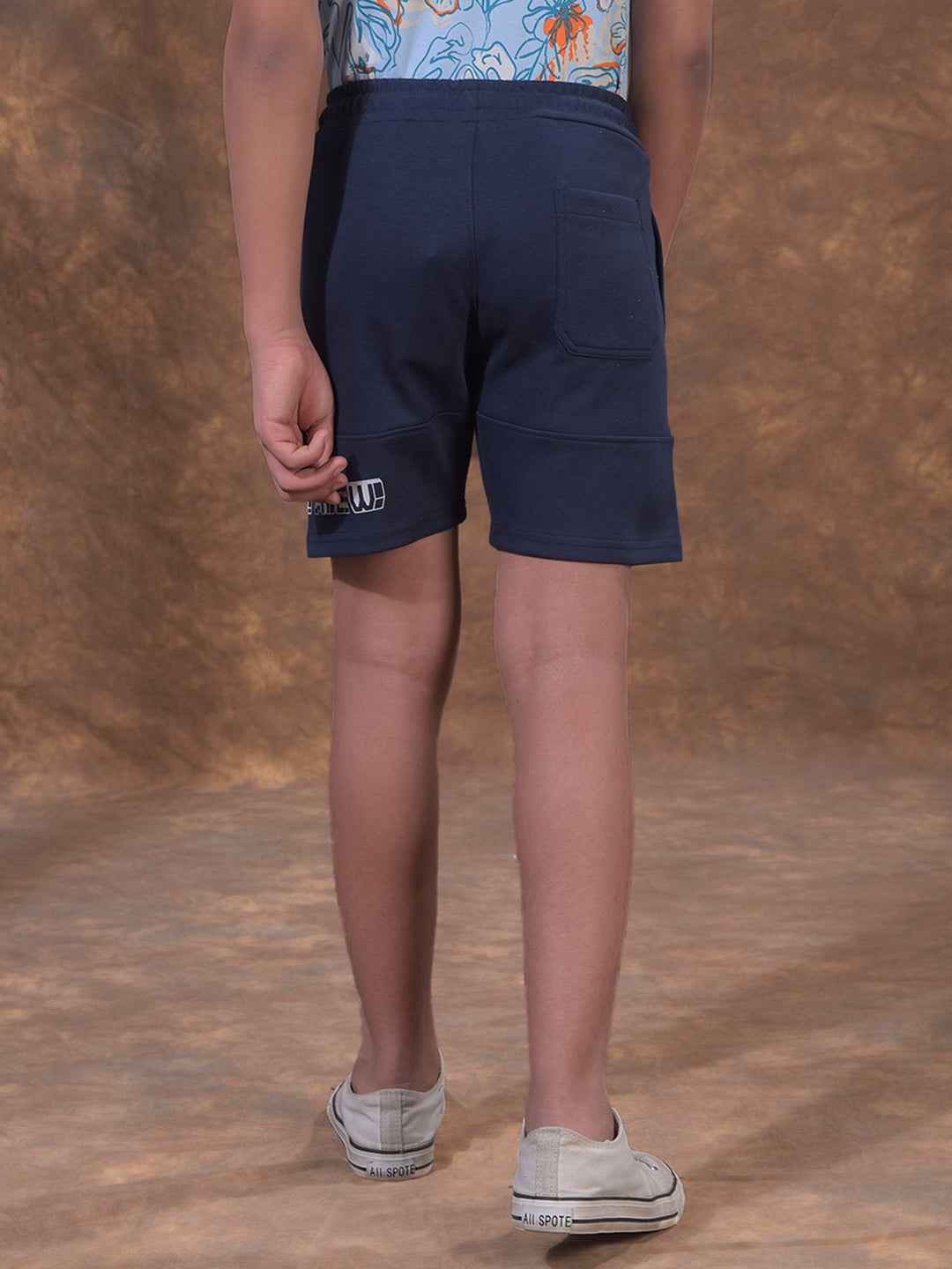 Navy Blue Athleisure Shorts