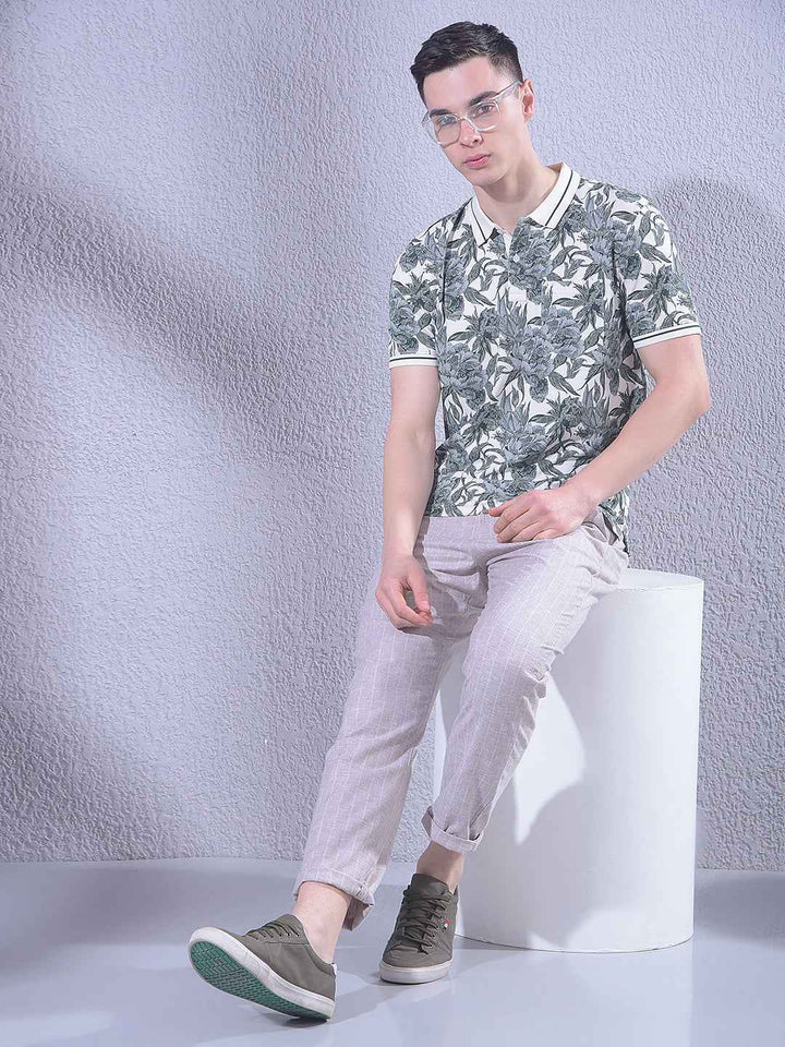 Green Floral Print T-Shirt