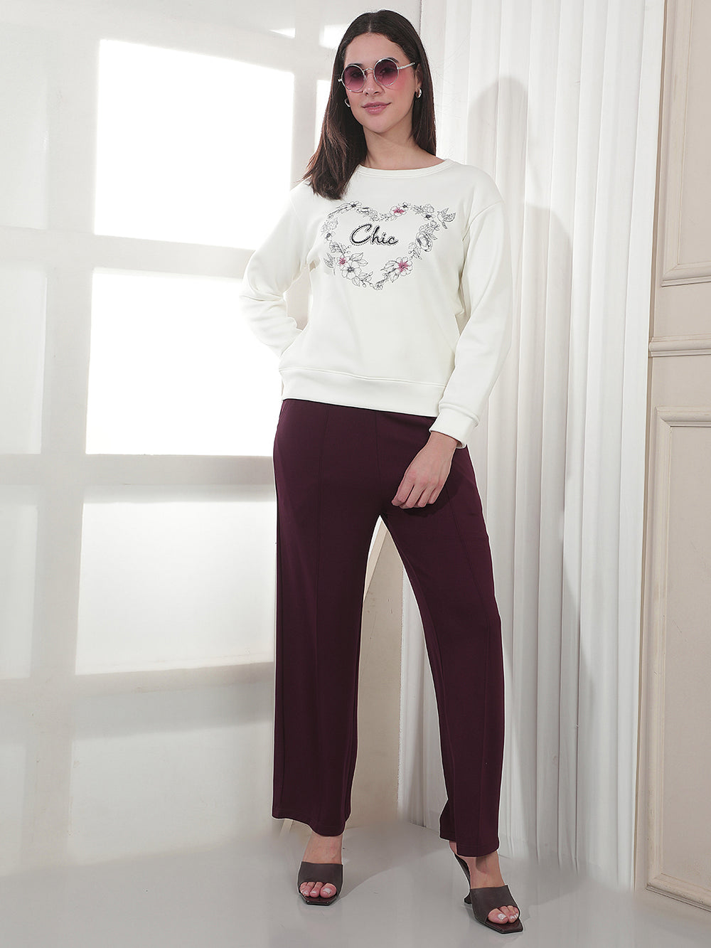 Essential Deep Wine Casual Trousers