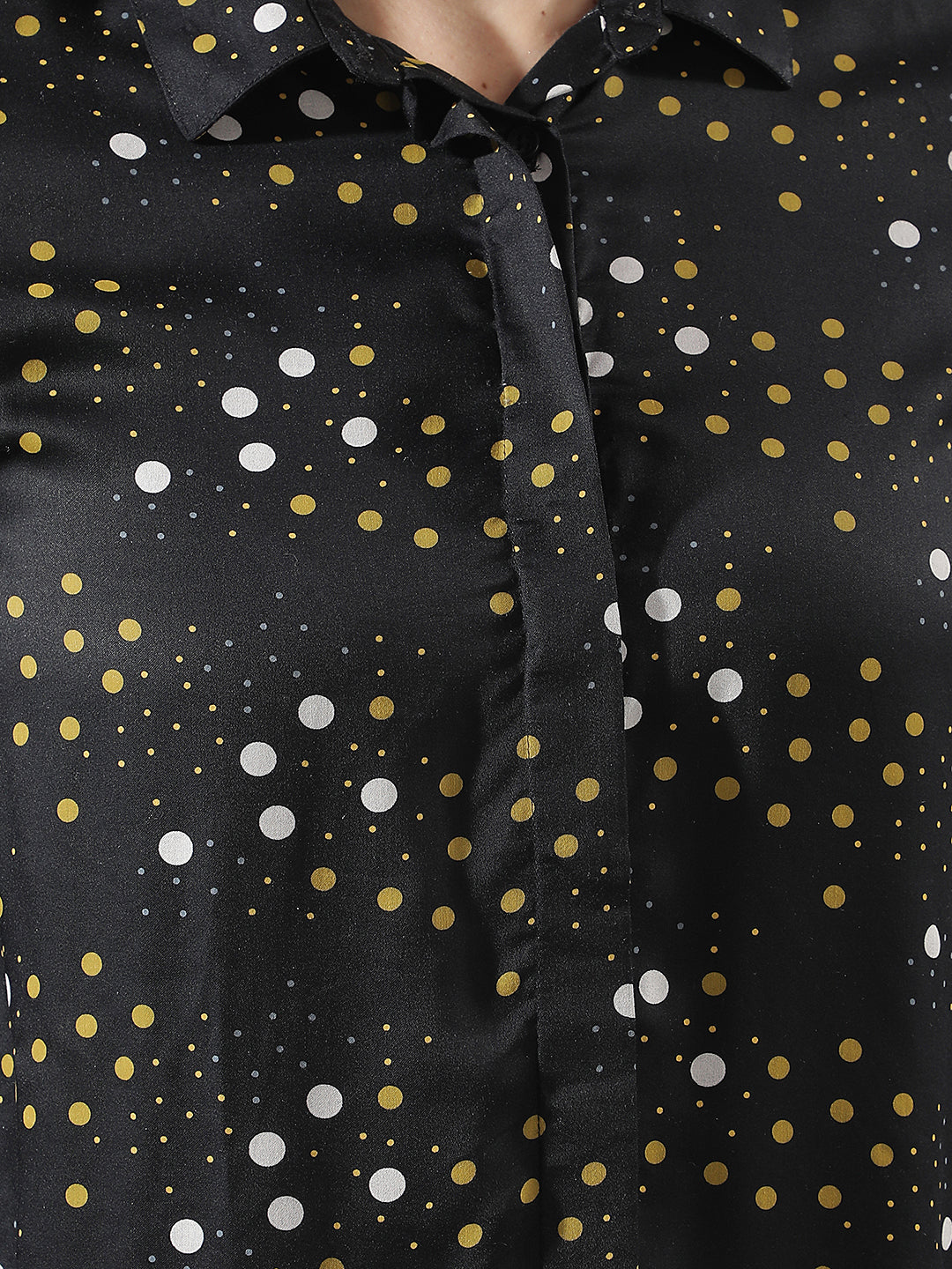 Black Printed Modal Shirt