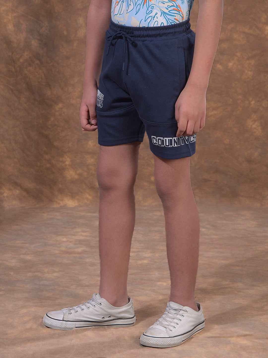 Navy Blue Athleisure Shorts