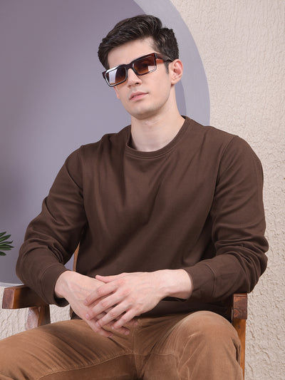 Snatched Brown 100% Cotton Sweatshirt