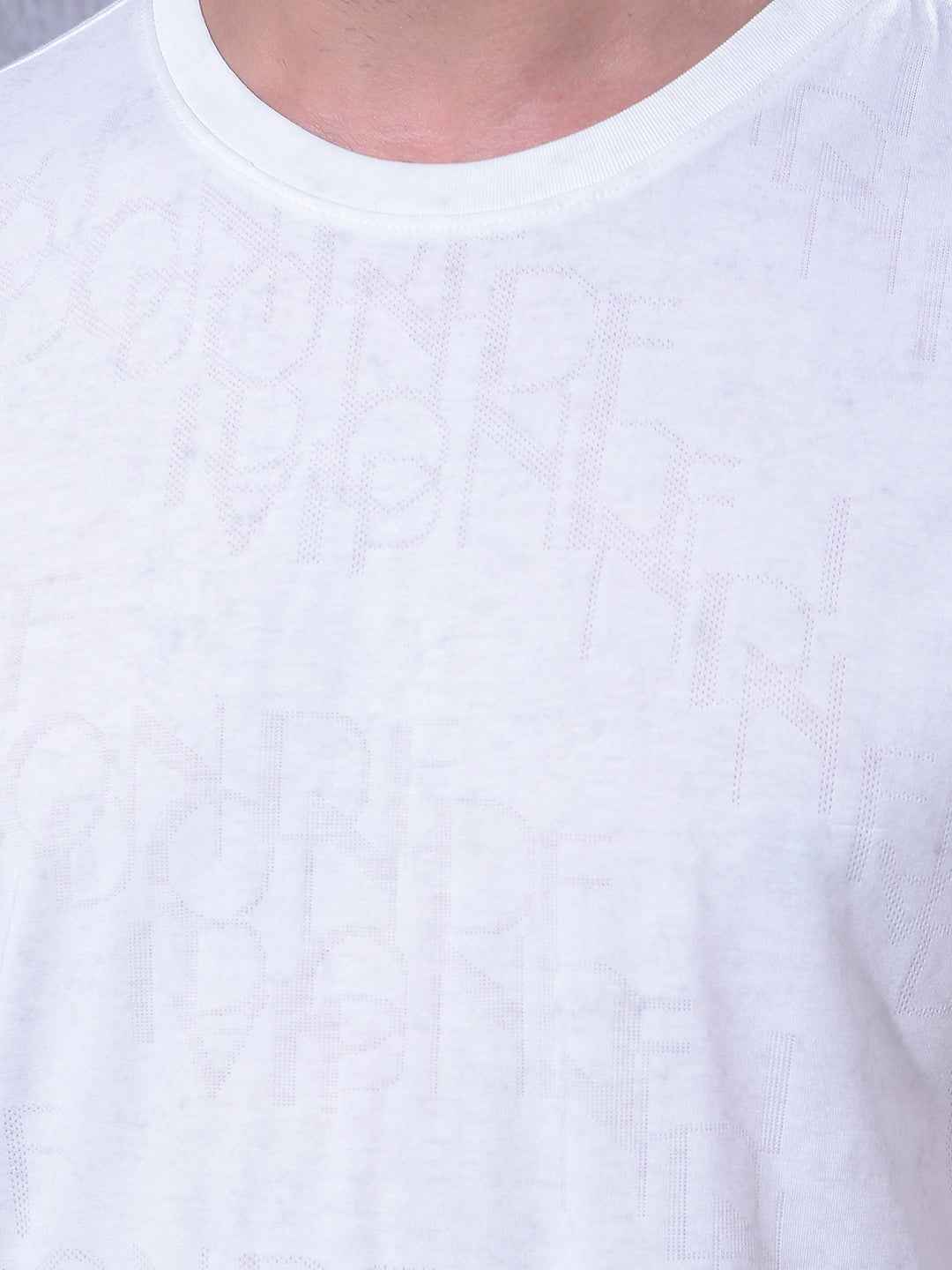 White Jacquard T-Shirt