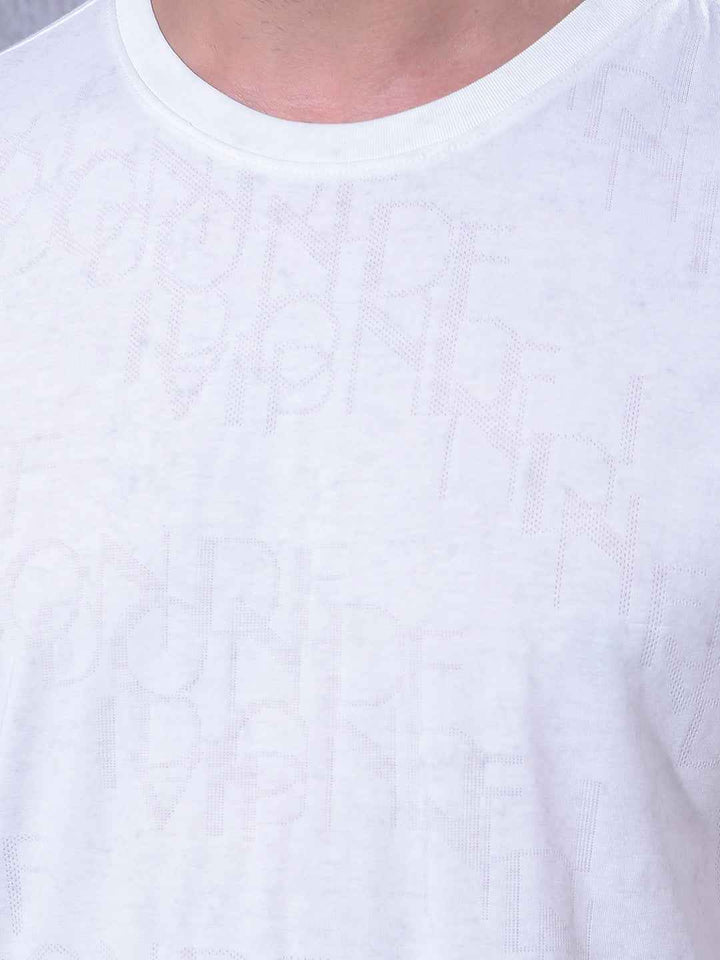 White Jacquard T-Shirt