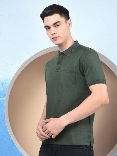 Green Polo Neck T-Shirt