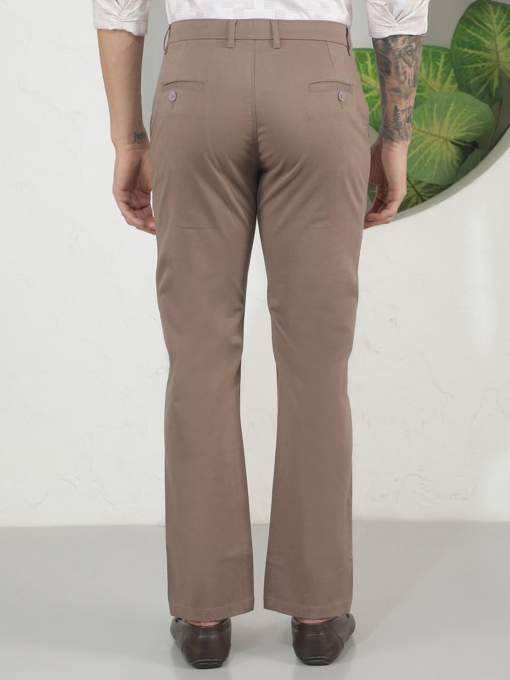 Modern Dune Khaki Straight Trousers