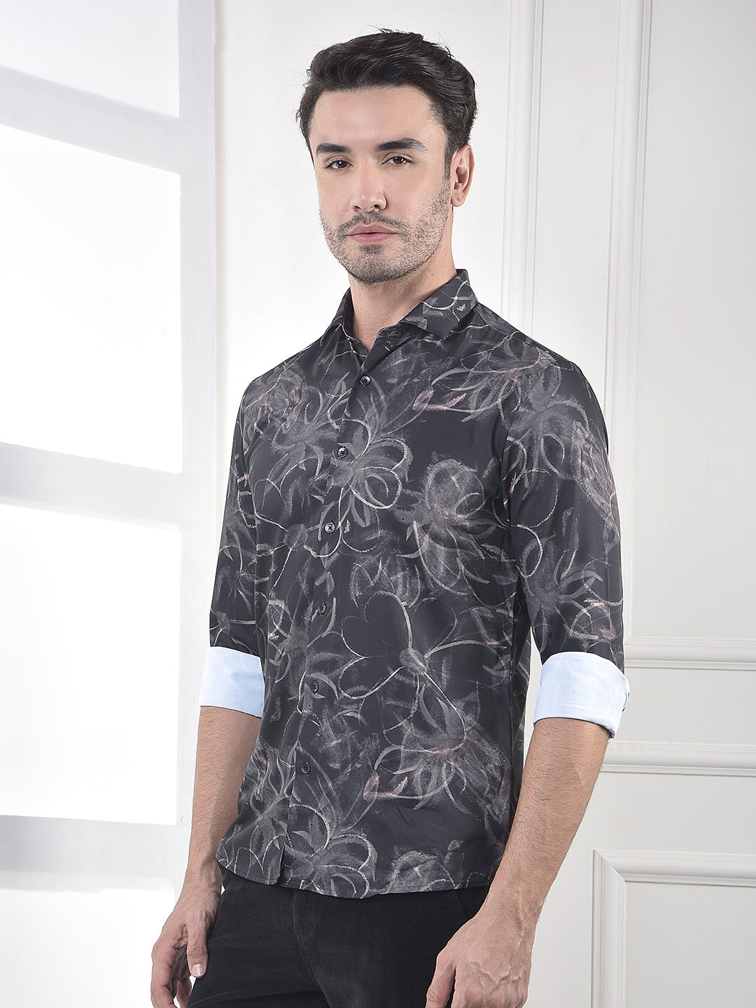 Green Floral Print Shirt
