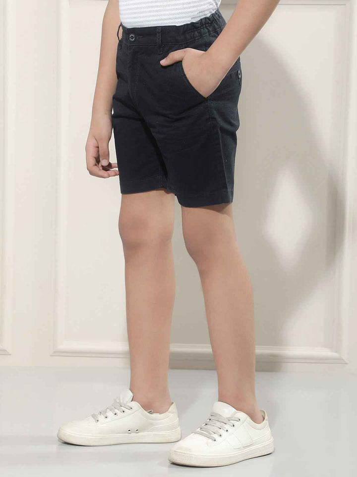 Navy Blue 100% Cotton Shorts
