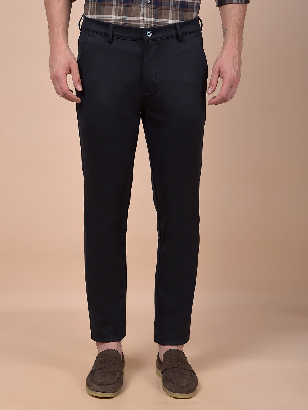 Navy Blue Knitted Trousers