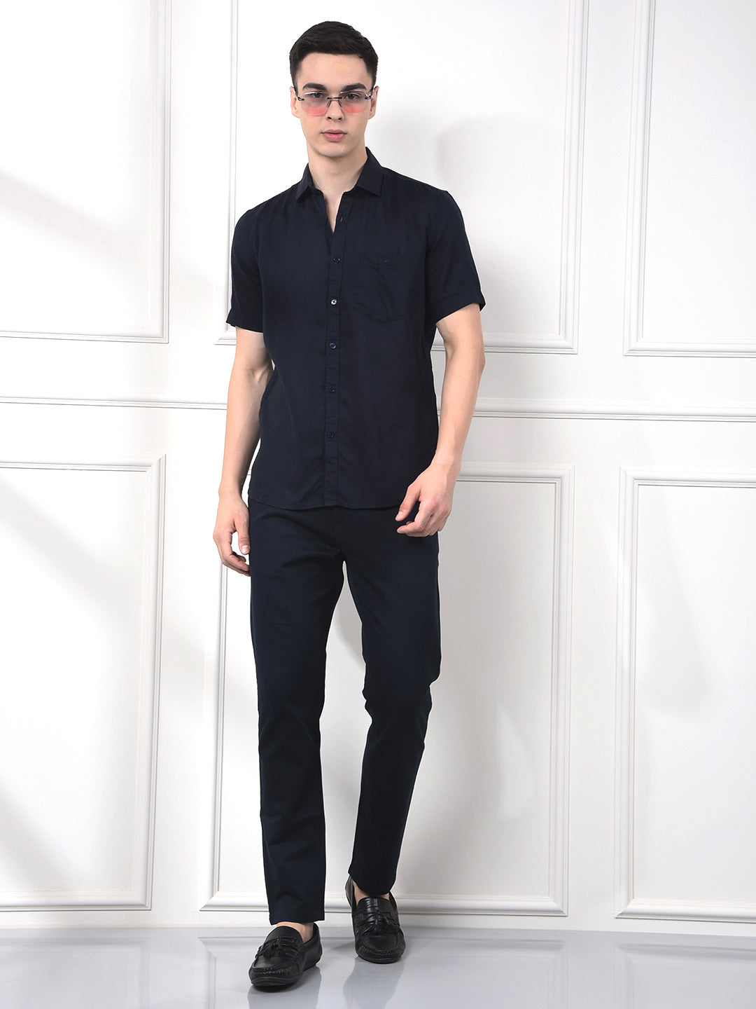Ocean Blue Linen Essential Shirt