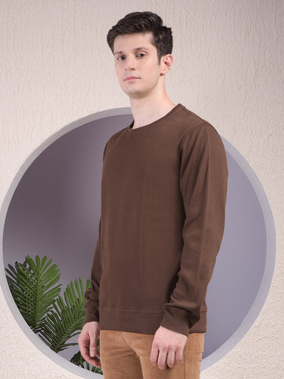 Snatched Brown 100% Cotton Sweatshirt