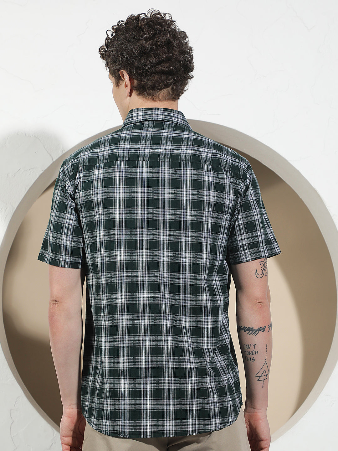 Green Checked 100% Cotton Shirt