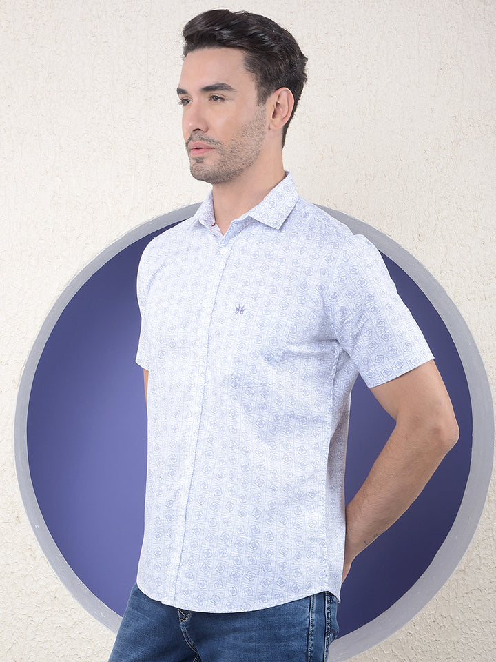 Purple SoftPrint 100% Cotton Shirt