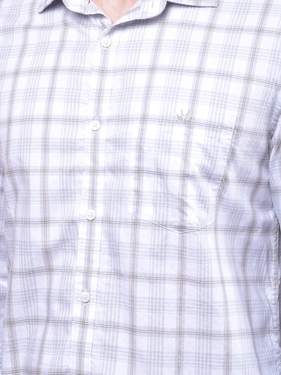 Grey Checked 100% Cotton Shirt