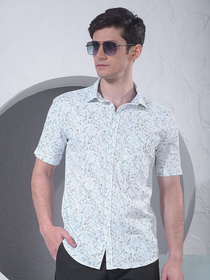 Green Floral Print Shirt