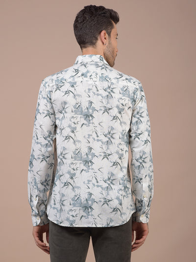 Blue Floral Print Shirt