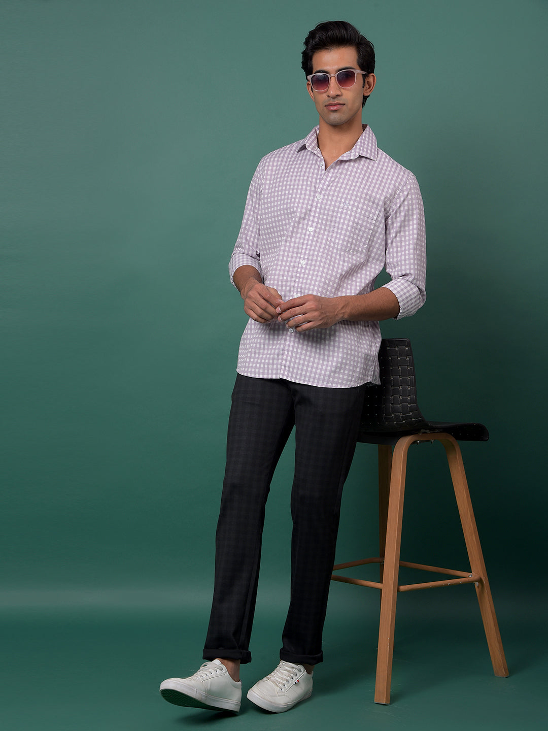 Dreamy Black Checked Trousers