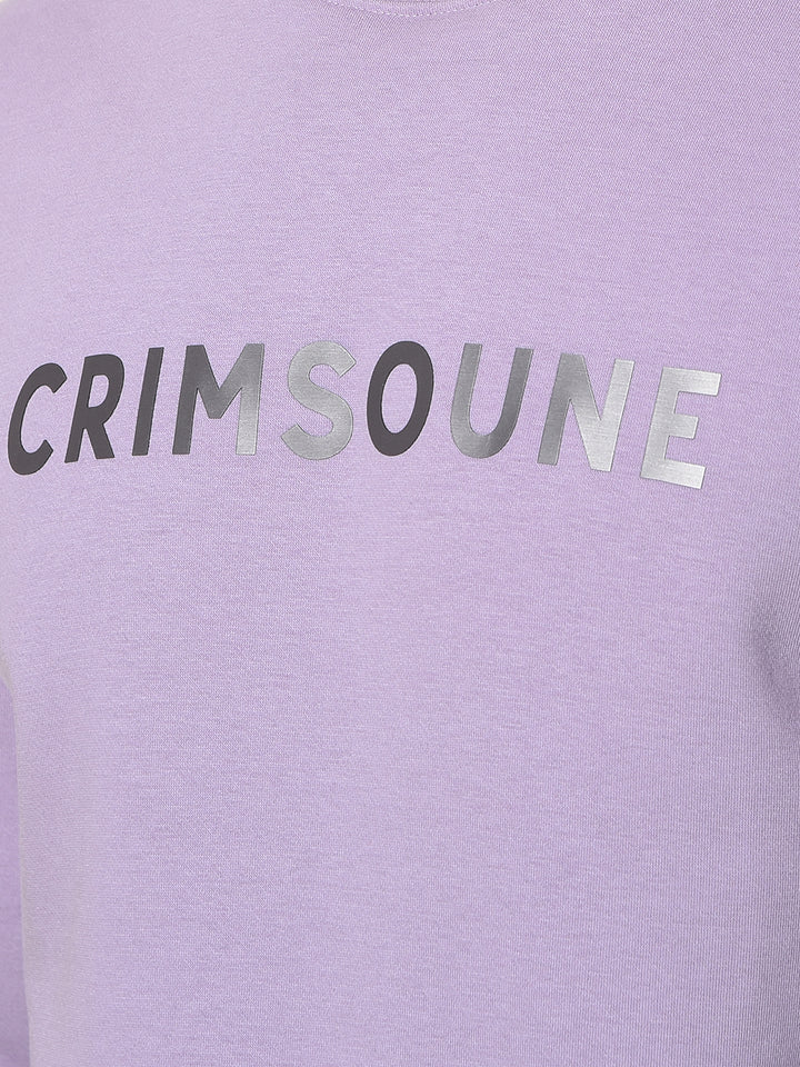 Urban Style Purple Sweatshirt with Brand Logo