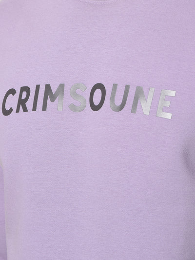 Urban Style Purple Sweatshirt with Brand Logo