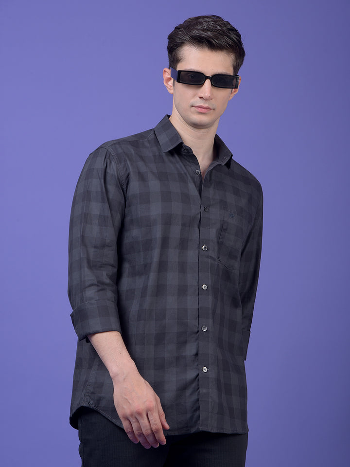 Green Checked 100% Cotton Shirt