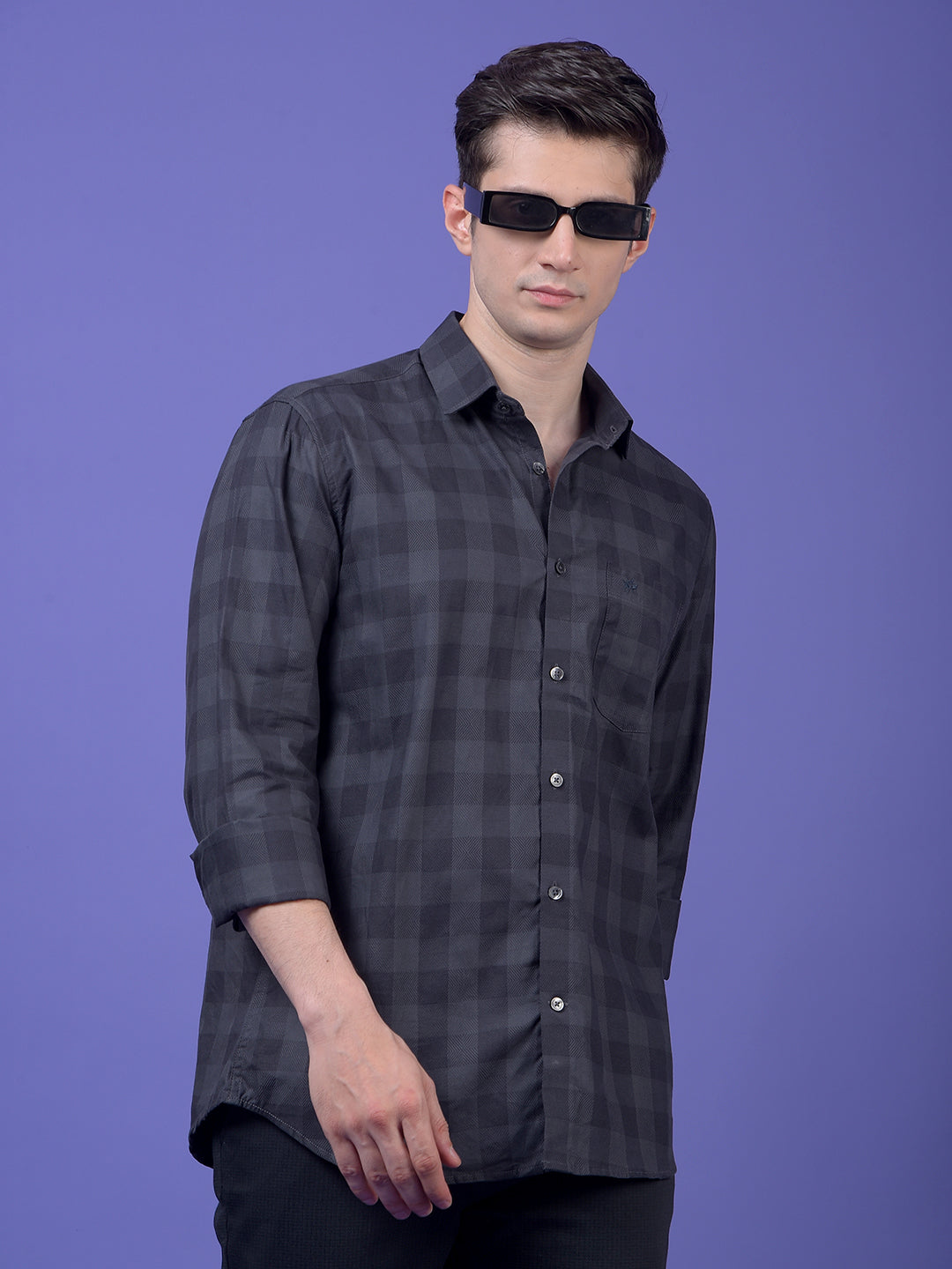 Green Checked 100% Cotton Shirt