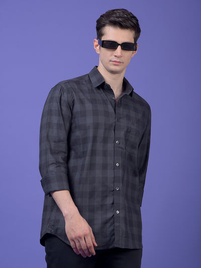 Green Checked 100% Cotton Shirt