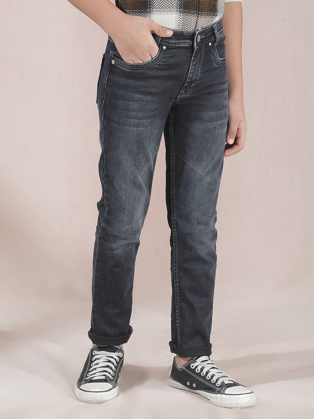 Classy Slim Dark Wash Black Jeans