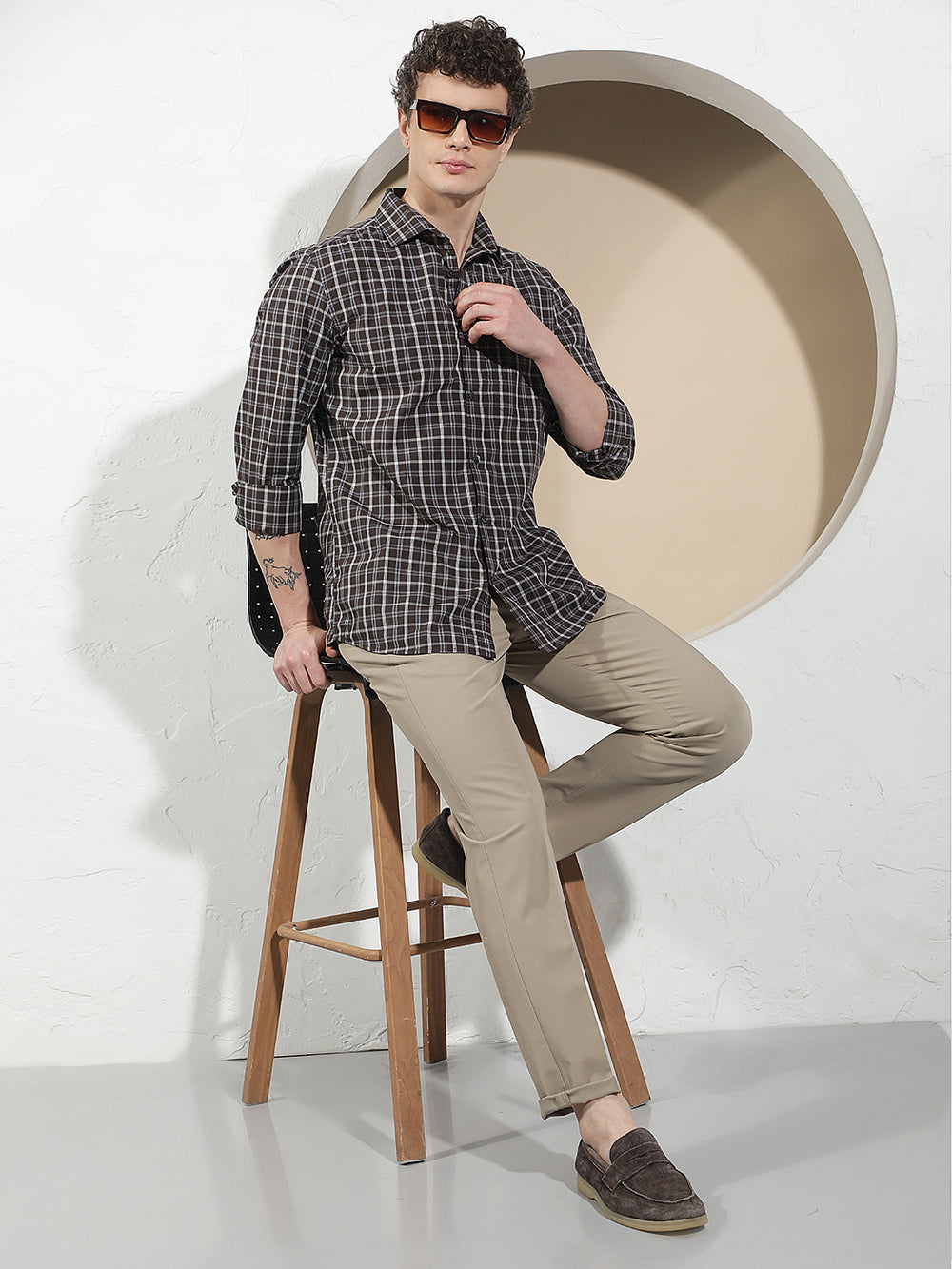 Relaxed Warm Sand Beige Trousers