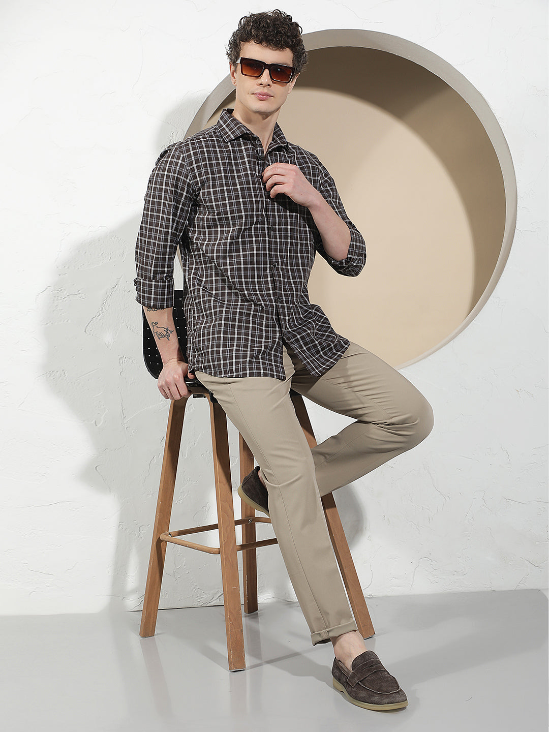 Relaxed Warm Sand Beige Trousers