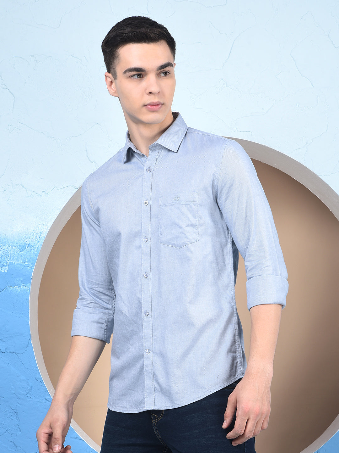 Blue 100% Cotton Shirt