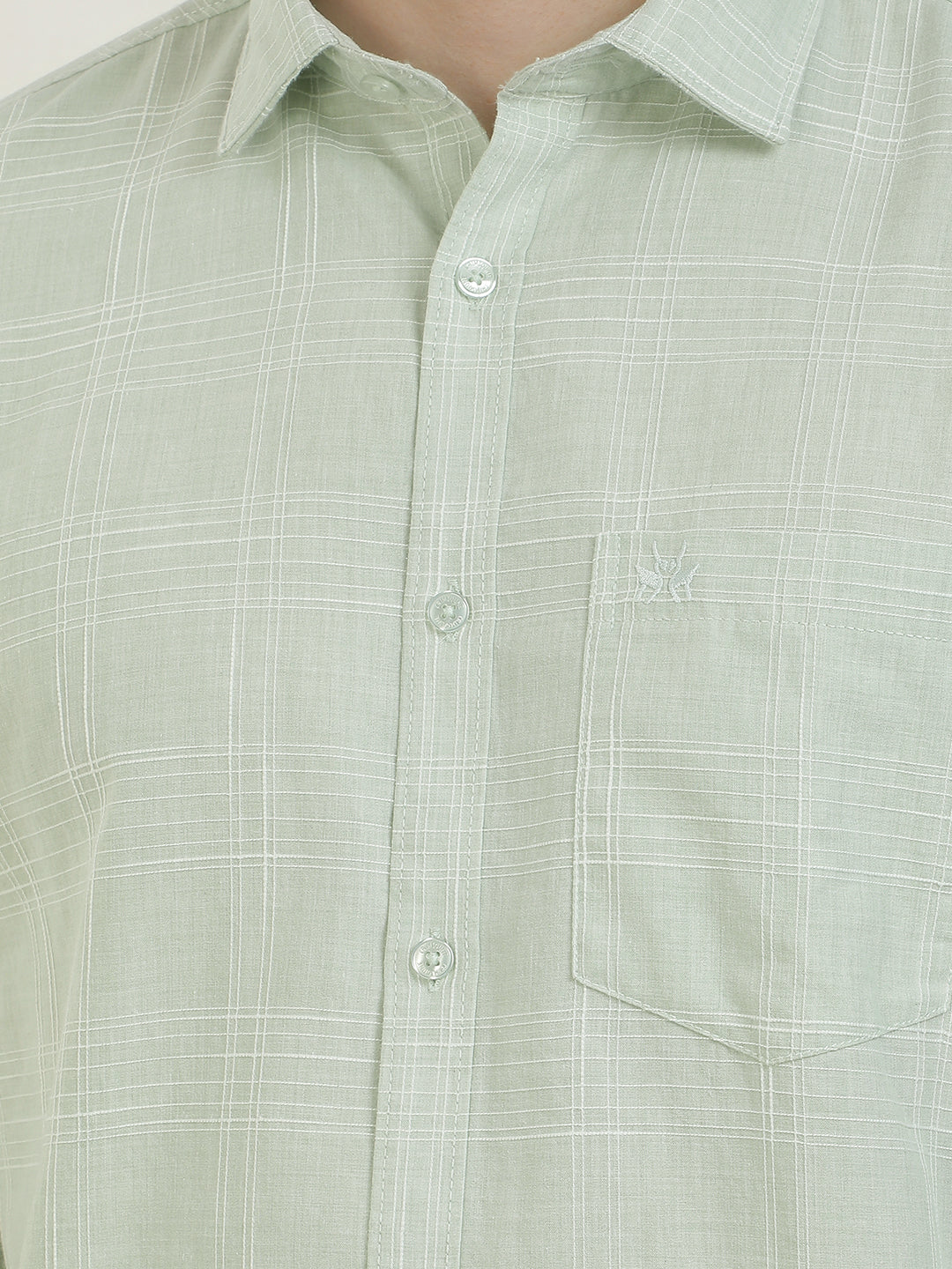 Essential Olive Green Checked Shirt