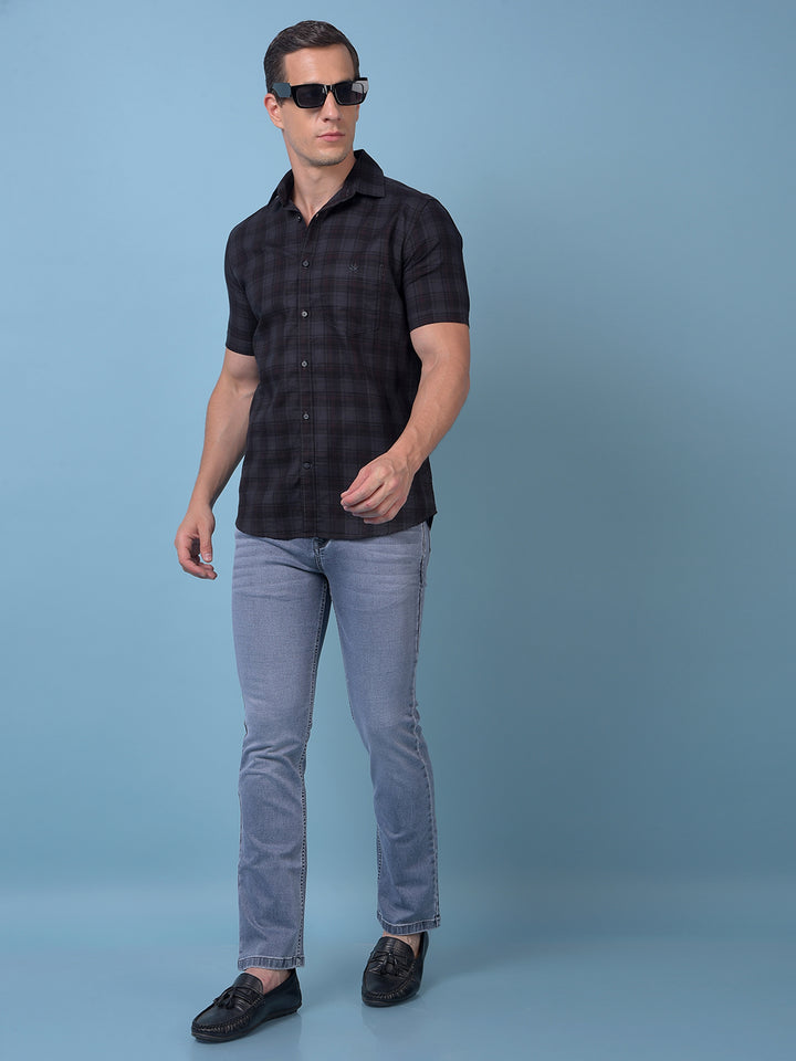 Green Checked 100% Cotton Shirt