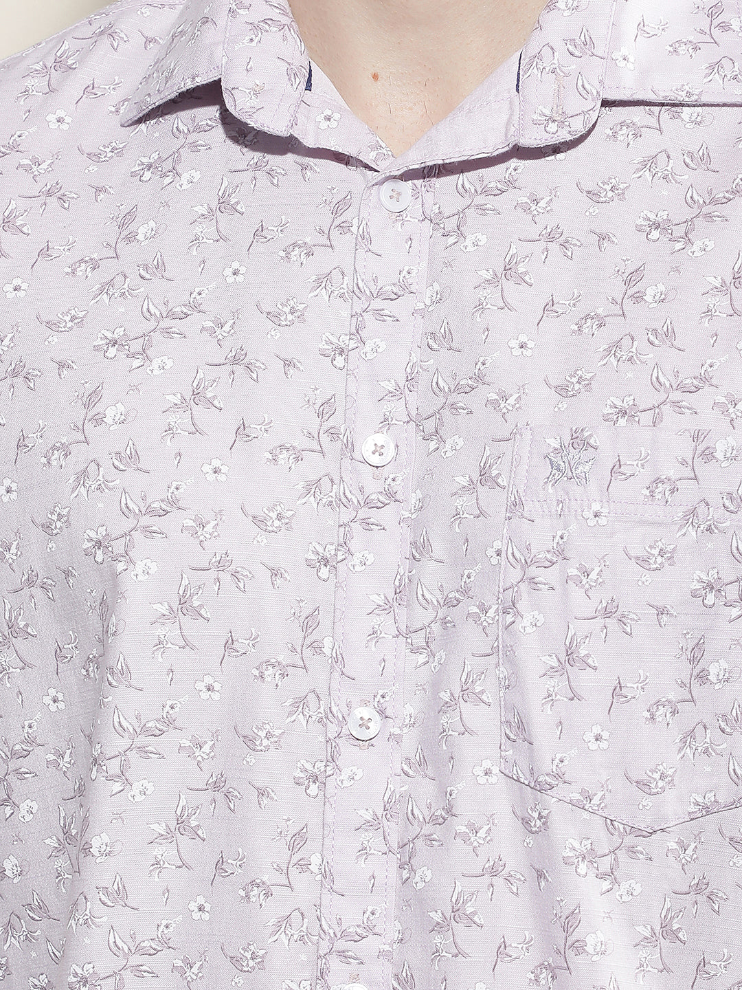 Pink Floral Print Shirt