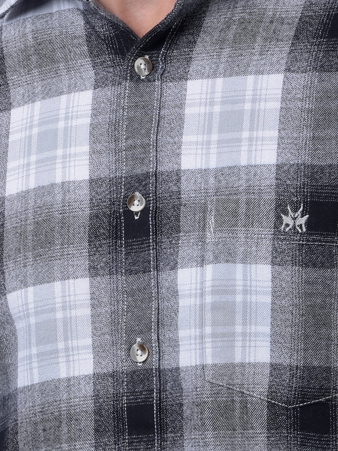 Black Checked 100% Cotton Shirt