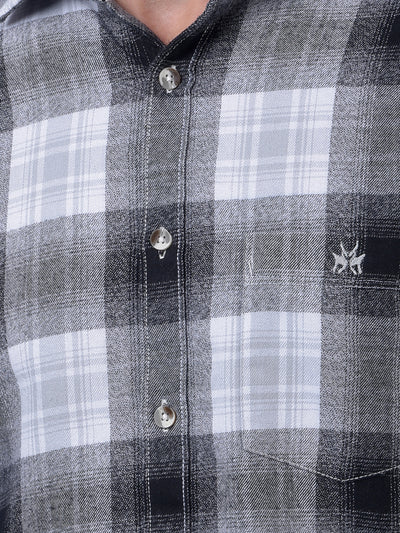 Black Checked 100% Cotton Shirt