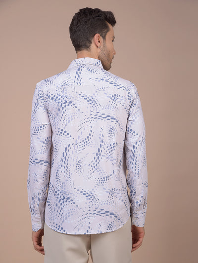 Blue Printed Shirt