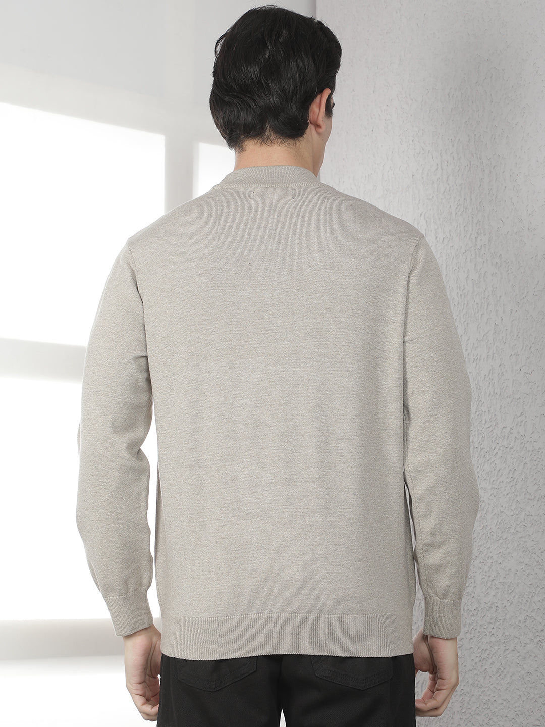 Beige Round Neck Sweater