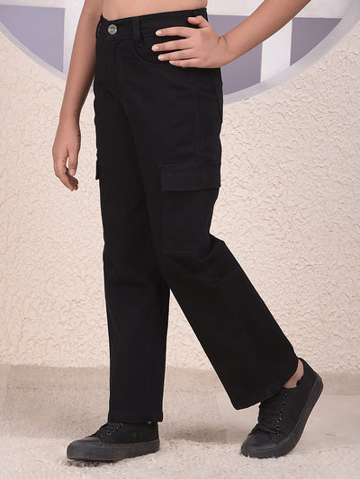 Black Baggy Cargo Jeans