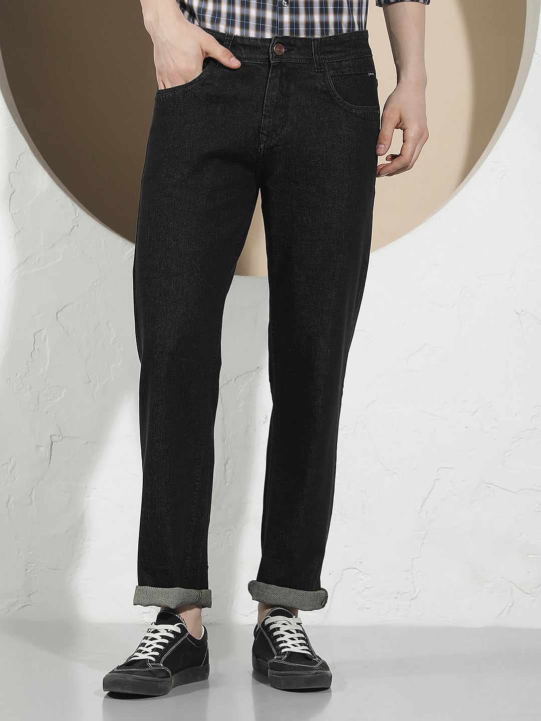 Grey Modern Straight Jeans