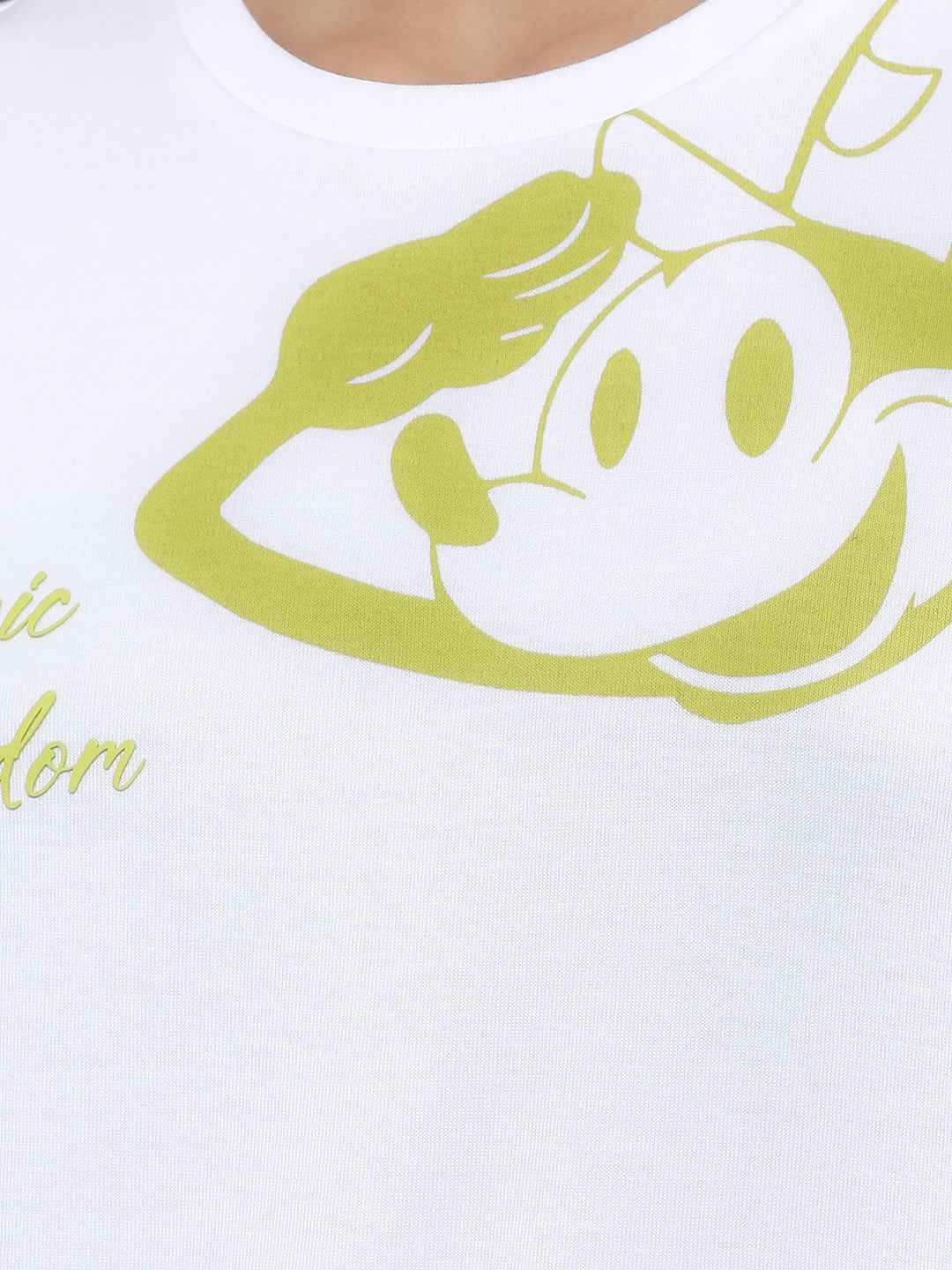 Cartoon Print White T-Shirt