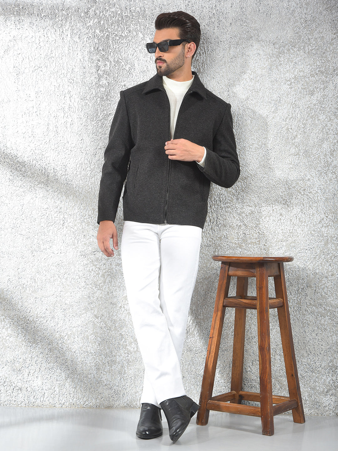 Relaxed Fit Black Shacket