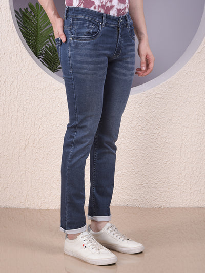 Stylish Tapered Blue Jeans