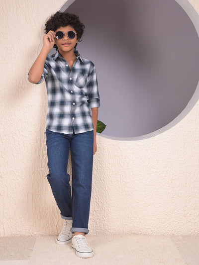 Chic Navy Blue Straight Jeans