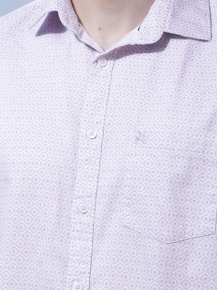 Luxe Dusty Pink Printed Shirt