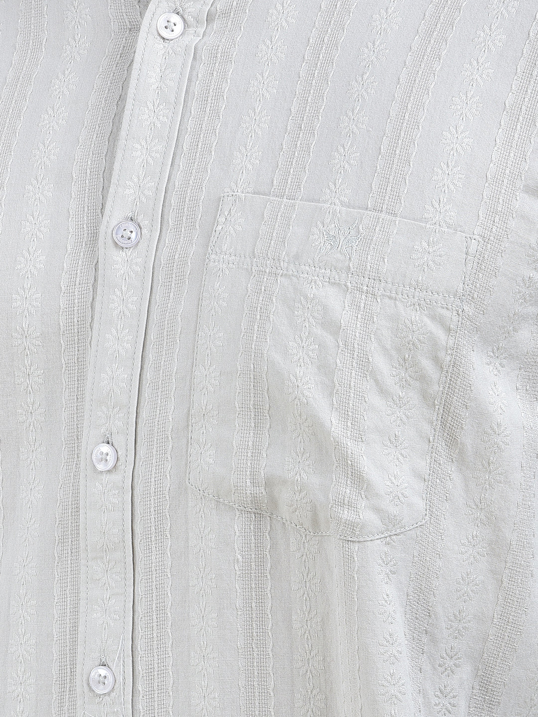 Grey Vertical Stripes 100% Cotton Shirt