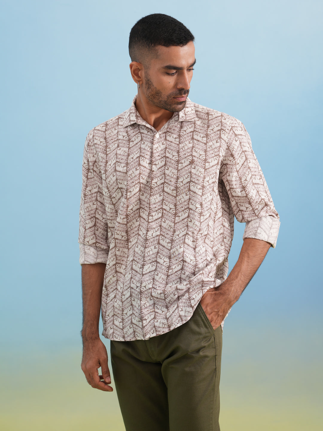 Minimal Aesthetic Casual Beige Shirt