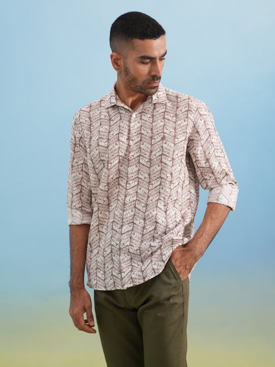 Minimal Aesthetic Casual Beige Shirt
