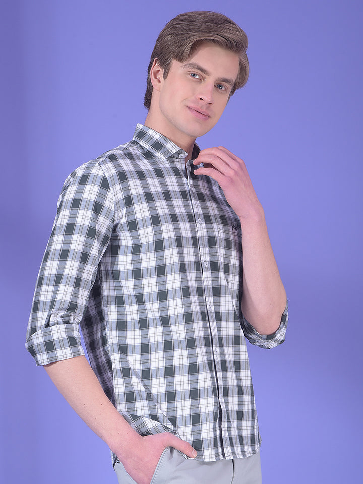 Verve Slate Checked 100% Cotton Shirt